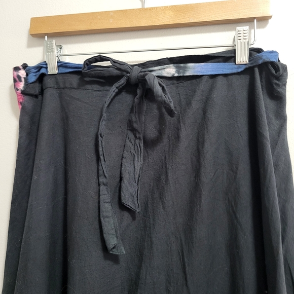 Belma 100% Cotton Made in India Tie Dye Rainbow Wrap Maxi Skirt One Size - Picture 3 of 6